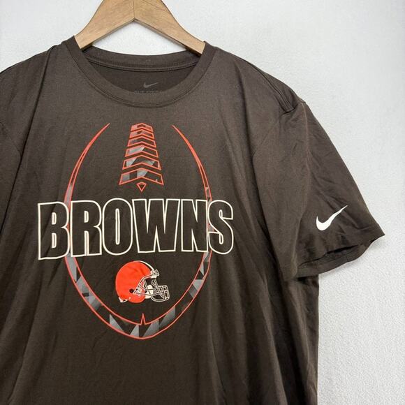 Cleveland Browns Shirt Men's Large Nike Dri Fit Lightweight Graphic Logo Workout - Picture 1 of 7